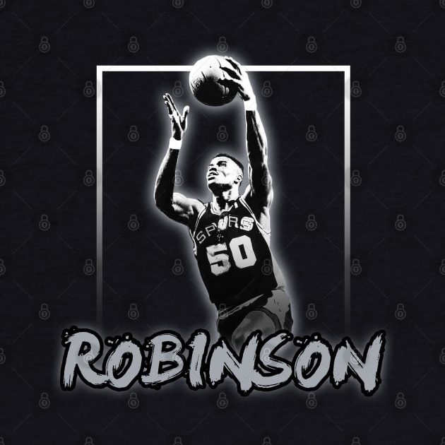 David Robinson\\Legend Basketball Player Vintage Style by Mysimplicity.art